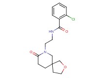 2-chloro-N-[2-(8-oxo-2-oxa-7-azaspiro[4.5]dec-7-yl)ethyl]benzamide