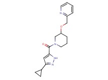 2-[({1-[(3-cyclopropyl-1H-pyrazol-5-yl)carbonyl]-3-piperidinyl}oxy)methyl]pyridine