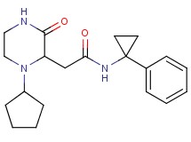 2-(1-cyclopentyl-3-oxo-2-piperazinyl)-N-(1-phenylcyclopropyl)acetamide