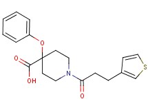 4-phenoxy-1-[3-(3-thienyl)propanoyl]piperidine-4-carboxylic acid