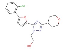 2-[5-[5-(2-chlorophenyl)-2-furyl]-3-(tetrahydro-2H-pyran-4-yl)-1H-1,2,4-triazol-1-yl]ethanol
