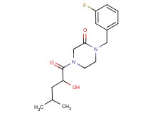 1-(3-fluorobenzyl)-4-(2-hydroxy-4-methylpentanoyl)-2-piperazinone