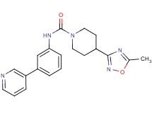 4-(5-methyl-1,2,4-oxadiazol-3-yl)-N-(3-pyridin-3-ylphenyl)piperidine-1-carboxamide