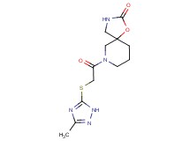 7-{[(3-methyl-1H-1,2,4-triazol-5-yl)thio]acetyl}-1-oxa-3,7-diazaspiro[4.5]decan-2-one