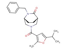 (1S*,5R*)-6-benzyl-3-(5-isopropyl-2-methyl-3-furoyl)-3,6-diazabicyclo[3.2.2]nonan-7-one