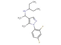 N-{1-[1-(2,4-difluorophenyl)-5-methyl-1H-pyrazol-4-yl]ethyl}-3-pentanamine