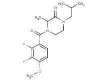 4-(2,3-difluoro-4-methoxybenzoyl)-1-isobutyl-3-methyl-2-piperazinone