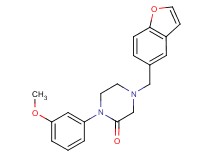 4-(1-benzofuran-5-ylmethyl)-1-(3-methoxyphenyl)-2-piperazinone