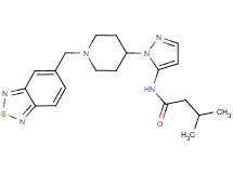 N-{1-[1-(2,1,3-benzothiadiazol-5-ylmethyl)-4-piperidinyl]-1H-pyrazol-5-yl}-3-methylbutanamide