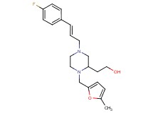 2-{4-[(2E)-3-(4-fluorophenyl)-2-propen-1-yl]-1-[(5-methyl-2-furyl)methyl]-2-piperazinyl}ethanol