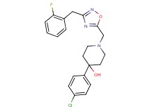 4-(4-chlorophenyl)-1-{[3-(2-fluorobenzyl)-1,2,4-oxadiazol-5-yl]methyl}-4-piperidinol