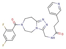 N-{[7-(2,4-difluorobenzoyl)-6,7,8,9-tetrahydro-5H-[1,2,4]triazolo[4,3-d][1,4]diazepin-3-yl]methyl}-3-(3-pyridinyl)propanamide