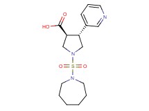 (3S*,4R*)-1-(1-azepanylsulfonyl)-4-(3-pyridinyl)-3-pyrrolidinecarboxylic acid