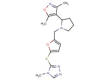 3-[(5-{[2-(3,5-dimethylisoxazol-4-yl)pyrrolidin-1-yl]methyl}-2-furyl)thio]-4-methyl-4H-1,2,4-triazole