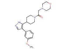 4-(2-{4-[4-(3-methoxyphenyl)-1H-pyrazol-5-yl]piperidin-1-yl}-2-oxoethyl)morpholine