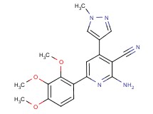 2-amino-4-(1-methyl-1H-pyrazol-4-yl)-6-(2,3,4-trimethoxyphenyl)nicotinonitrile