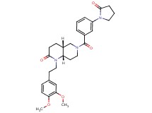 (4aR*,8aS*)-1-[2-(3,4-dimethoxyphenyl)ethyl]-6-[3-(2-oxo-1-pyrrolidinyl)benzoyl]octahydro-1,6-naphthyridin-2(1H)-one