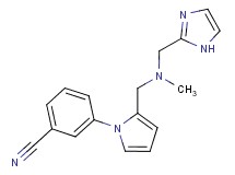 3-(2-{[(1H-imidazol-2-ylmethyl)(methyl)amino]methyl}-1H-pyrrol-1-yl)benzonitrile