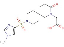 {9-[(1-methyl-1H-imidazol-4-yl)sulfonyl]-3-oxo-2,9-diazaspiro[5.5]undec-2-yl}acetic acid