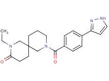2-ethyl-8-[4-(1H-pyrazol-3-yl)benzoyl]-2,8-diazaspiro[5.5]undecan-3-one