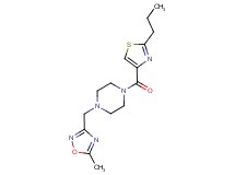 1-[(5-methyl-1,2,4-oxadiazol-3-yl)methyl]-4-[(2-propyl-1,3-thiazol-4-yl)carbonyl]piperazine