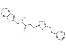 N-(1-benzothien-2-ylmethyl)-N-methyl-3-[5-(2-phenylethyl)-1,3,4-oxadiazol-2-yl]propanamide