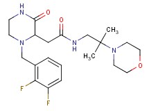 2-[1-(2,3-difluorobenzyl)-3-oxo-2-piperazinyl]-N-[2-methyl-2-(4-morpholinyl)propyl]acetamide