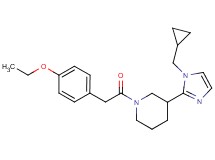 3-[1-(cyclopropylmethyl)-1H-imidazol-2-yl]-1-[(4-ethoxyphenyl)acetyl]piperidine