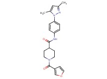 N-[4-(3,5-dimethyl-1H-pyrazol-1-yl)phenyl]-1-(3-furoyl)-4-piperidinecarboxamide