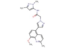 N-(1,3-dimethyl-1H-pyrazol-5-yl)-2-[4-(8-methoxy-2-methyl-5-quinolinyl)-1H-pyrazol-1-yl]acetamide trifluoroacetate