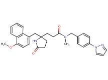 3-{2-[(4-methoxy-1-naphthyl)methyl]-5-oxo-2-pyrrolidinyl}-N-methyl-N-[4-(1H-pyrazol-1-yl)benzyl]propanamide