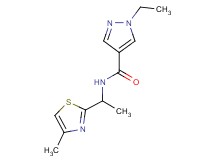 1-ethyl-N-[1-(4-methyl-1,3-thiazol-2-yl)ethyl]-1H-pyrazole-4-carboxamide