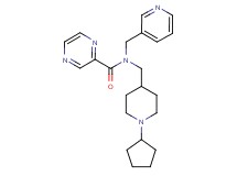 N-[(1-cyclopentyl-4-piperidinyl)methyl]-N-(3-pyridinylmethyl)-2-pyrazinecarboxamide