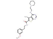 N-[2-(3-methoxyphenyl)ethyl]-5-methyl-4-{[2-(1-piperidinyl)ethyl]amino}thieno[2,3-d]pyrimidine-6-carboxamide