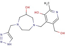 1-{[3-hydroxy-5-(hydroxymethyl)-2-methylpyridin-4-yl]methyl}-4-(1H-1,2,3-triazol-4-ylmethyl)-1,4-diazepan-6-ol