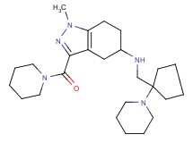 1-methyl-3-(1-piperidinylcarbonyl)-N-{[1-(1-piperidinyl)cyclopentyl]methyl}-4,5,6,7-tetrahydro-1H-indazol-5-amine
