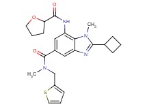 2-cyclobutyl-N,1-dimethyl-7-[(tetrahydro-2-furanylcarbonyl)amino]-N-(2-thienylmethyl)-1H-benzimidazole-5-carboxamide