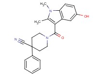 1-[(5-hydroxy-1,2-dimethyl-1H-indol-3-yl)carbonyl]-4-phenylpiperidine-4-carbonitrile