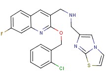 ({2-[(2-chlorobenzyl)oxy]-7-fluoro-3-quinolinyl}methyl)(imidazo[2,1-b][1,3]thiazol-6-ylmethyl)amine