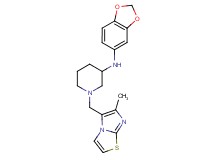 N-1,3-benzodioxol-5-yl-1-[(6-methylimidazo[2,1-b][1,3]thiazol-5-yl)methyl]-3-piperidinamine