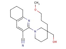 2-[3-(hydroxymethyl)-3-(3-methoxypropyl)-1-piperidinyl]-5,6,7,8-tetrahydro-3-quinolinecarbonitrile