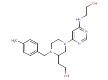 2-[4-{6-[(2-hydroxyethyl)amino]-4-pyrimidinyl}-1-(4-methylbenzyl)-2-piperazinyl]ethanol