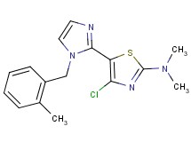 4-chloro-N,N-dimethyl-5-[1-(2-methylbenzyl)-1H-imidazol-2-yl]-1,3-thiazol-2-amine
