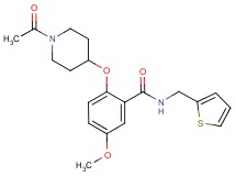 2-[(1-acetyl-4-piperidinyl)oxy]-5-methoxy-N-(2-thienylmethyl)benzamide