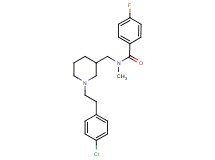 N-({1-[2-(4-chlorophenyl)ethyl]-3-piperidinyl}methyl)-4-fluoro-N-methylbenzamide