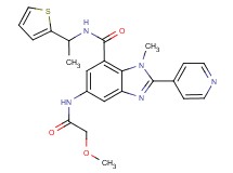 5-[(methoxyacetyl)amino]-1-methyl-2-(4-pyridinyl)-N-[1-(2-thienyl)ethyl]-1H-benzimidazole-7-carboxamide
