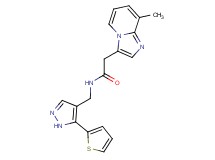 2-(8-methylimidazo[1,2-a]pyridin-3-yl)-N-{[5-(2-thienyl)-1H-pyrazol-4-yl]methyl}acetamide
