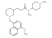 3-{1-[(4-methoxy-1-naphthyl)methyl]-3-piperidinyl}-N-methyl-N-(1-methyl-4-piperidinyl)propanamide