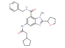 5-[(cyclopentylacetyl)amino]-1-methyl-N-(4-pyridinylmethyl)-2-(tetrahydro-2-furanyl)-1H-benzimidazole-7-carboxamide
