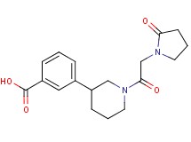 3-{1-[(2-oxopyrrolidin-1-yl)acetyl]piperidin-3-yl}benzoic acid